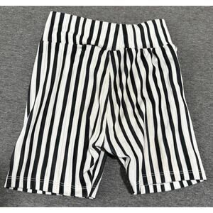 Design With Edge | Children's Kid's Girl's Black White Striped Shorts  | 3T